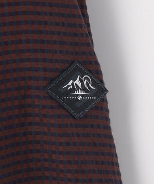 JOSEPH ABBOUD MOUNTAIN 【日本素材/軽量/オーガニックコットンブレンド】チェックコンビ アウトドア シャツ ダークブラウン系3