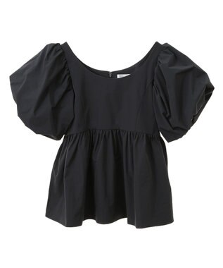 CRAFT STANDARD BOUTIQUE パフスリーブペプラムブラウス Black