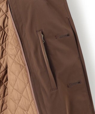 J.PRESS MEN スタンドカラーコート / デタッチャブルフード ブラウン系