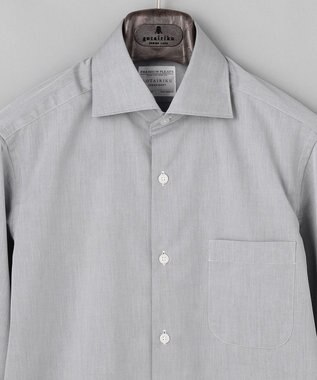 GOTAIRIKU 【形態安定】PREMIUMPLEATS_ワイドカラー _通年ドレスシャツ(26年春夏限定色) グレー系