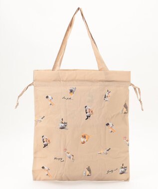 ANY SIS 【猫プリント】沖昌之 トートバッグ ベージュ