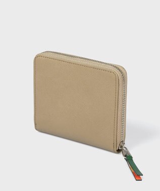 Paul Smith アーティストストライププラー ラウンドジップ2つ折り財布 ベージュ