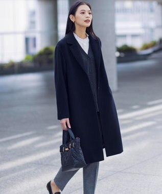 J.PRESS LADIES S 【洗える】チェルビック チェック テーパード パンツ ライトグレー系3