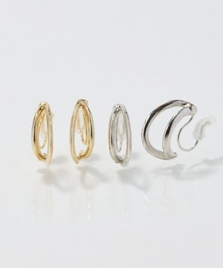 Phoebe 〈痛くないシリーズ/アレルギー対応〉ベーシックダブルフープライトフィットイヤリング　ゴールド ゴールド