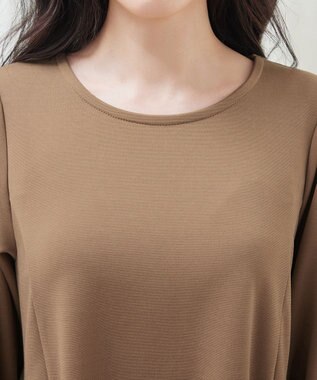 Tiaclasse L 【洗える】ドッキングティアードワンピース キャメル