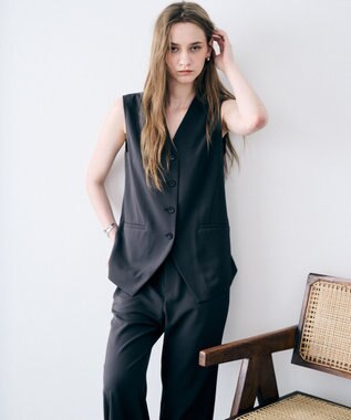 uncrave クールタッチツイル ジレ スレート