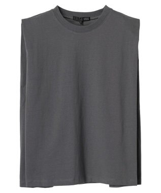 Green Parks ・ＳＵＧＡＲＳＰＯＯＮ【ＣＯＯＬ】タックノースリーブＴＥＥ Charcoal Gray