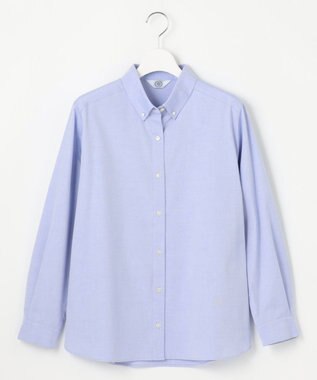 J.PRESS LADIES 【洗える】PINオックス ボタンダウン シャツ ブルー系