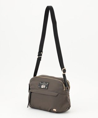 LA BAGAGERIE ウォータープルーフナイロン　スクエアショルダー グレー