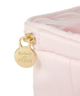 Maison de FLEUR ビジューリボンクリアポーチS Pink