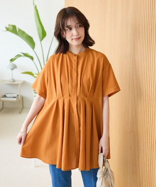 Green Parks 【WEB限定】ウエストタックシャツチュニックⅢ Orange