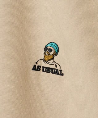 WEGO 【シワになりにくい】イージーケアオックスフォードワンポイントシャツ（S） ベージュ