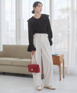 WEGO 【ANGIE VINTAGE】ラッフルブラウス ブラック
