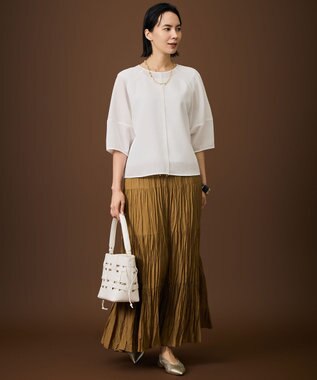 自由区 【SHIHOさん着用・2WAY仕様】ランダムメッシュミニ バッグ シロ