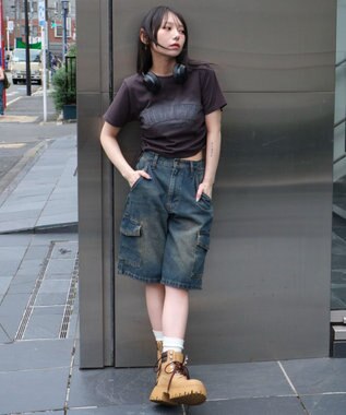 WEGO スプレーロゴドロストちびT スミクロ