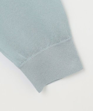 J.PRESS LADIES L 【洗える】シアーライトニット パーカー シーブルー系