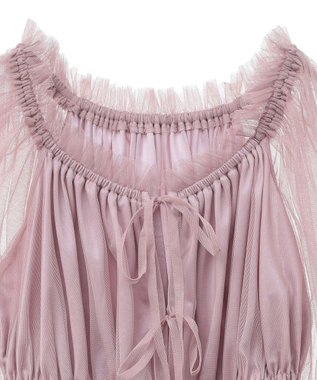 earth music&ecology チュールブラウス Pink