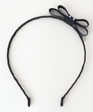 組曲 KIDS 【Fサイズ】ポインテッドリボン カチューシャ ネイビー系