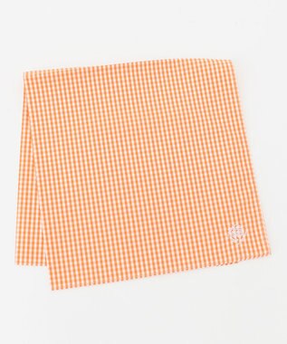 J.PRESS MEN オーバル刺繍ハンカチ/カジュアル オレンジ系3