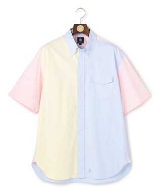 J.PRESS MEN 【J.PRESS ORIGINALS】【UNISEX】Crazy Oxford Half Sleeve Shirt / B.D. / Baggy-Fit サックスブルー系9