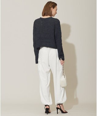 ICB 【洗える】スエードテープヤーン プルオーバー チャコール系