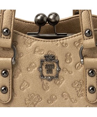 ANNA SUI ノーブル 2way口金ハンドバッグ ゴールド