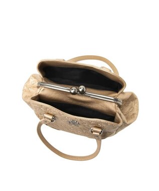 ANNA SUI ノーブル 2way口金ハンドバッグ ゴールド