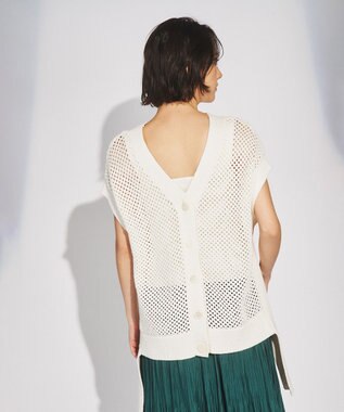 GRACE CONTINENTAL メッシュ2wayニットトップ