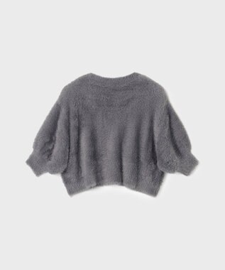 GRACE CONTINENTAL フェザースリーブニットカーディガン グレー