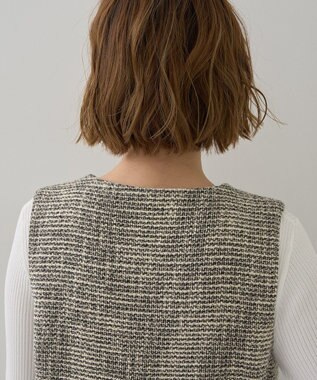 YECCA VECCA ツイードペプラムジレ Mix