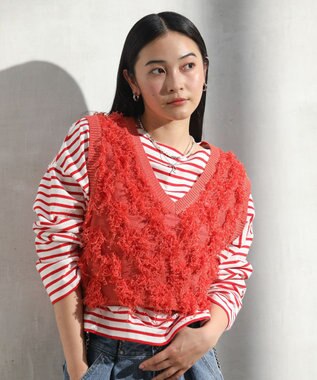 Green Parks フリンジニットベスト