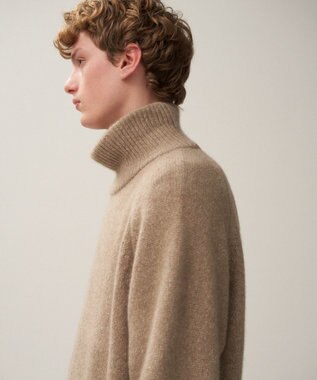 ATON SPUN CASHMERE | ボトルネックセーター - UNISEX BEIGE