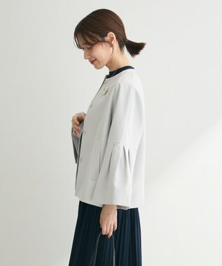 Green Parks ef-de タック袖ラグランジャケット Light Gray