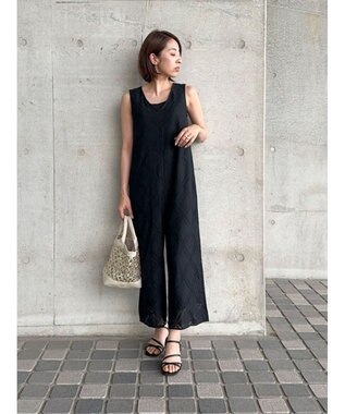 Green Parks クラシックレースロンパース Black