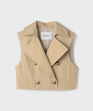 GRACE CONTINENTAL ペプラムトレンチベスト ベージュ