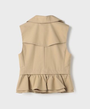GRACE CONTINENTAL ペプラムトレンチベスト ベージュ