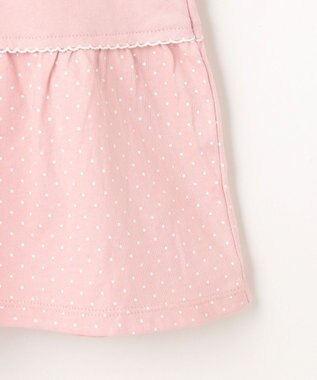 組曲 KIDS 【150-160㎝】 ドットティアードチュニック ピンク