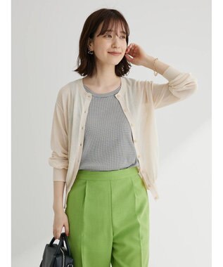 Green Parks ボーダーリブタンクトップ Gray