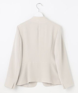 J.PRESS LADIES L 【WEB限定カラーあり・洗える】セラテリーダブルクロス ノーカラー ジャケット ベージュ系