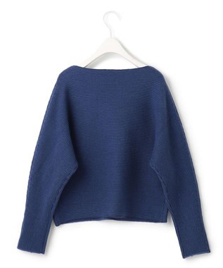 ICB L 【洗える】 ソフトカシミヤミックス ドルマンスリーブニット サックスブルー系