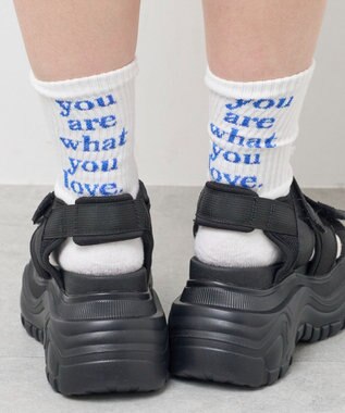 WEGO バックラメロゴソックス