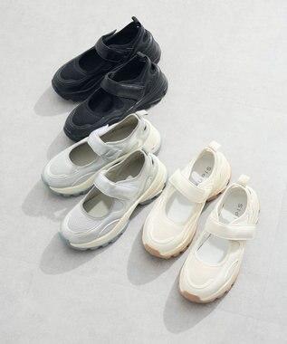 Green Parks ＲＵＰＩＳ．　厚底ベルトスニーカー Silver