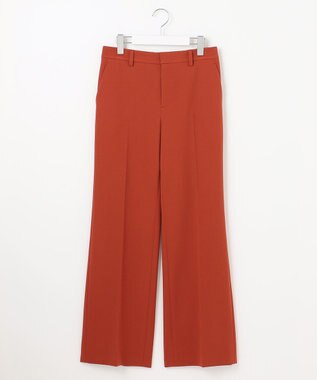 自由区 L 【WEB限定カラーあり/洗える/撥水加工】TRギャバ ストレートパンツ オレンジ系