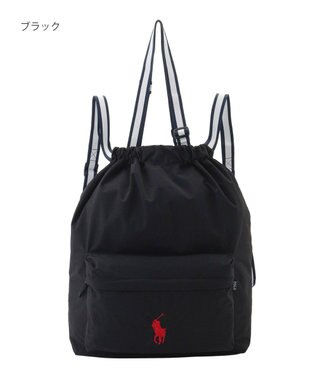 MOONBAT POLO RALPH LAUREN(ポロ ラルフローレン) 2WAYレインバッグカバー POLO PONY 撥水加工 レインバッグ ブラック