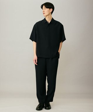 UNFILO MENS ダブルクロス ポロシャツ ネイビー