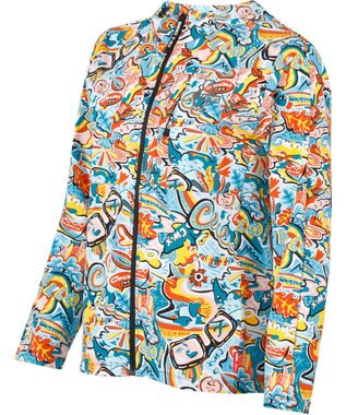 CW-X 【WOMEN】 CW-X 【CHUMS (チャムス)コラボ】 レディーストップス ジャケット はっ水(本体) フードつき(ドローコードで調整可能) 長袖 UVカット率90％以上（本体） レディース LNY530 /ワコール ターコイズ