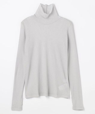 ANY L ウール混リブタートルネックカットソー グレー