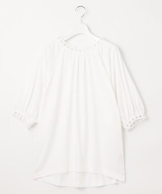 自由区 S 【洗える】コード刺繍 カットソー オフ