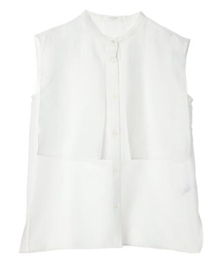 Green Parks レイヤードノースリーブブラウス Off White