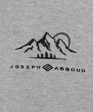 JOSEPH ABBOUD MOUNTAIN 【UNISEX】オーガニックコットン ビンテージインレーハーフZIP ライトグレー系